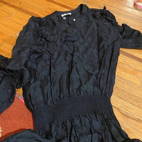 Zadig & Voltaire / Roar Jac Python Maxi Dress black silk kind sleeve XS - Picture 6 of 7